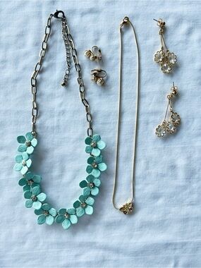Garden Jewelry Bundle - Mint, Pearl & Daisy Set